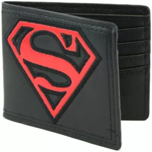 Superman Red Patent Shield Bi-fold Wallet - Picture 1 of 1