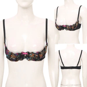 Para mujeres Bustier Prendas para club nocturno Sujetador Acolchado Malla Ropa de noche Corsé Prendas para club nocturno Floral - Imagen 1 de 18