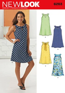 Abito donna più donna NEW LOOK modello cucito 6263 Misses sconto 8-18 20% - Foto 1 di 5