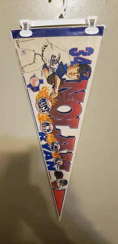 TEXAS RANGERS NOLAN RYAN CAREER MLB FELT PENNANT WITH HOLDER 3/27/21 Cover