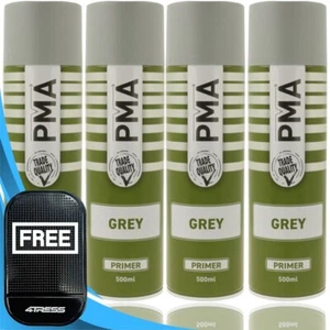 4 x PMA Mattgrau Grundierung Aerosol Sprühfarbe Dosen 500ml Hohe Abdeckung PCPA1019 + M - Bild 1 von 14