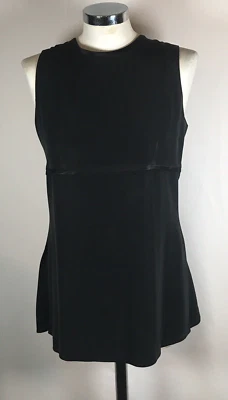 bebe Sleeveless Black Tunic Back Button Side Split Back Button Size 8 - Image 1 of 4