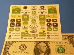 HO 1:87 Railroad Train CLEAR CUT & PEEL STICKERS, NICE JOHN DEERE TRACTOR SIGNS - Picture 1 of 1
