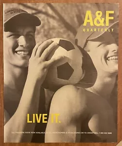 1997 Abercrombie & Fitch A&F Quarterly Live It Shirtless Men Soccer 90s Print Ad - Picture 1 of 2