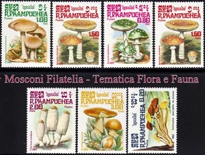 Cambogia - 1985 - Funghi - serie completa - nuova (MNH) - Picture 1 of 1