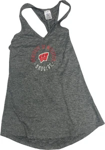 Wisconsin Badgers Women’s Dry Fit Tank Top Small 4/6 Gray - Picture 1 of 2