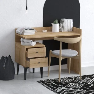Decormetuk Puuk Studying Desk / 2-Drawer / Sapphire Oak / Modern Retro - Picture 1 of 5