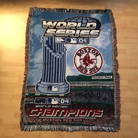 Boston Red Sox 2004 World Series Champions 40' X 55" Woven Tapestry Blanket-Used Cover