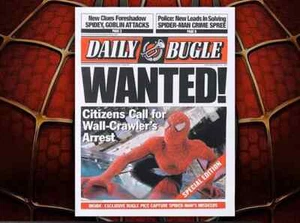 Spiderman "WANTED" - Daily Bugle Prop Replica Real Newspaper Screen Accurate - Picture 1 of 8