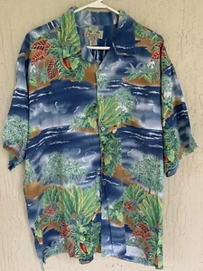 Vintage KONA KAI TRADING Co. Parrot Paradise Birds Hawaiian Aloha Shirt Size 2XL - Picture 1 of 3