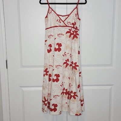 NWT Women's Size 10 Johnathan Martin Empire Red and White Flowers Summer Dress - Изображение 1 из 4