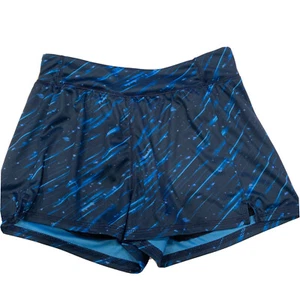 Z By Zella Girls Med (8/10) Athletic Shorts With Under Shorts Black Blue - Picture 1 of 4