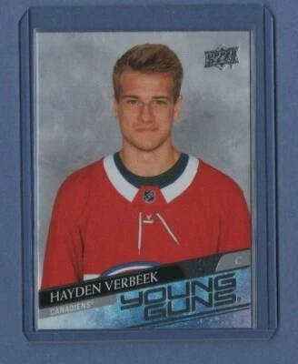 HAYDEN VERBEEK 2020-21 UPPER DECK 年轻枪新秀 RC #714 蒙特利尔加拿大人 — 第 1/2 张图片