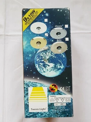 Halogen Set 9 x10 Watt Einbaustrahler 12V Messing 40 mm inkl. Transformator NEU - Bild 1 von 4