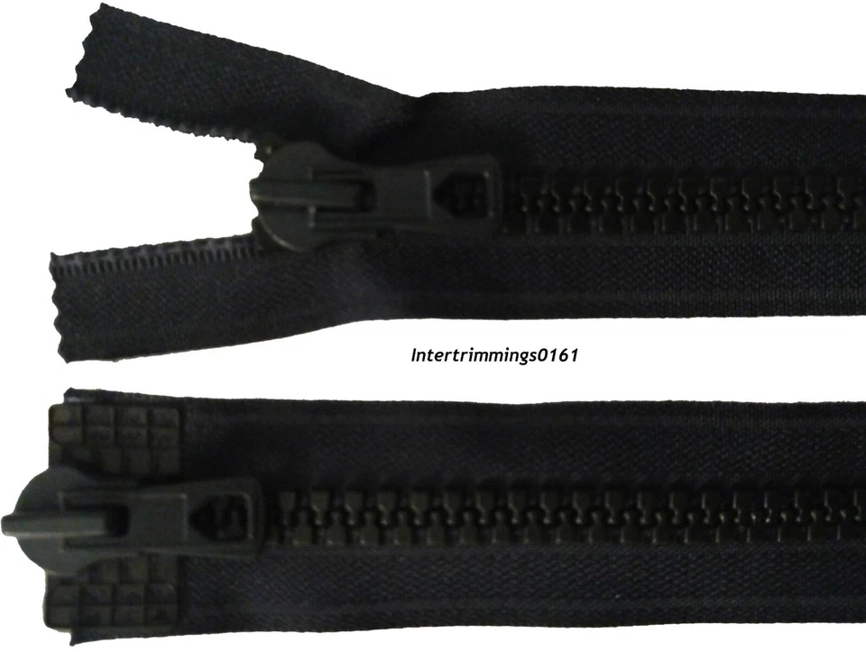 ZIP, DARK NAVY, CHUNKY TEETH PLASTIC, TWO WAY OPEN END, 23.5", NO 8, HEAVY DUTY - Image 1 of 1