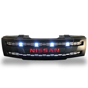 FRONT GRILLE GRILL BLACK RED WHITE LED FOR NISSAN NAVARA FRONTIER D40 2005-2013 - Bild 1 von 8