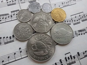 SEYCHELLES 1976 Complete 8-coin Set KM21-28 Independence RARE FULL TOP GRADE SET - Picture 1 of 2