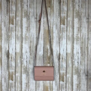 GUCCI Blind For Love Bee Crossbody Bag Pale Pink Blush WOC Wallet Strap RARE - Picture 1 of 11
