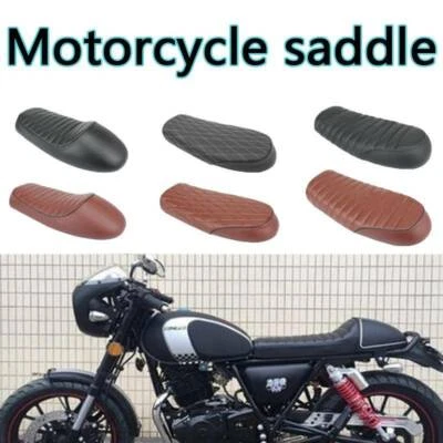 Flat Brat Hump Saddle Cafe Racer Vintage Seat Cushion For Honda CB Yamaha XJ GN - Image 1 of 4