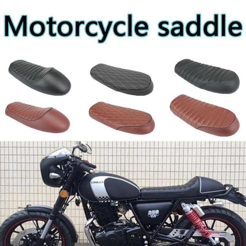 Flat Brat Hump Saddle Cafe Racer Vintage Seat Cushion For Honda CB Yamaha XJ GN - Image 1 of 4