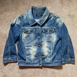 Philipp Plein Large Damen Jeansjacke Illegal Fight Club Straight Cut - Bild 1 von 13