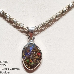 Natural Australian Opal Pendant Handmade 925 Sterling Silver Gift Jewelry SP455 - Picture 1 of 4