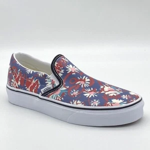 Vans Crew Classic Slip-On Floral Red - Men's Skate Shoes VN0A4BV31JA - Picture 1 of 6