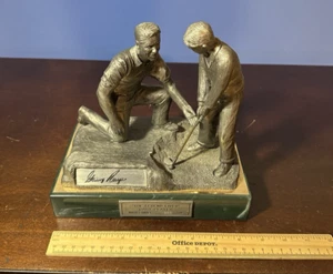Gary Player Signed Pewter Statue by Michael Ricker Golf Golfer 250/500 Vintage - Picture 1 of 24