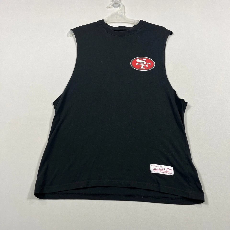 San Francisco 49ers Cotton Cut-Off Black NFL Muscle Tank Mens Medium M Slim - image 1 of 4