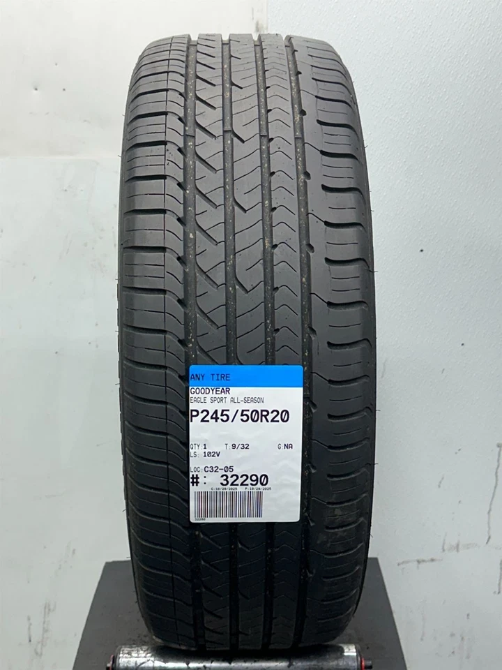 1 usado P245/50R20 Goodyear Eagle Sport todas as estações 102 V - 9/32  - Imagem 1 de 4