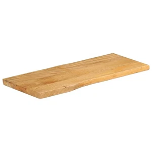 Piano Tavolo 90x40x2,5 cm Bordi Vivi in Legno Massello di Mango - Foto 1 di 7