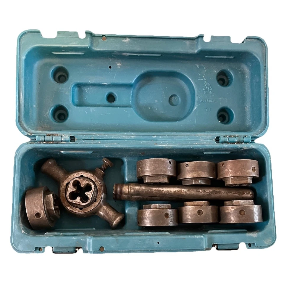 Vintage GTD Little Giant 8 Pc Die set 1/4” - 3/4” w Hard Makita case USA - Image 1 of 4