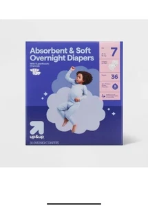 Pañales para pasar la noche up&up, desechables - tamaño 7 cuenta 36 - Imagen 1 de 6