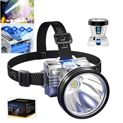 Faros LED recargables de alta potencia para camping senderismo 90000 lúmenes Foto 1 de 4