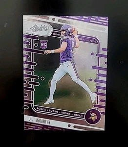 JJ Mccarthy 2024 Panini Absolute Football RC Blue Vikings #110 - Bild 1 von 3