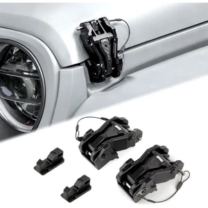 2x Aluminum Hood Lock Catch Latch for Jeep Wrangler JL JLU Gladiator JT 2018-24 - Picture 1 of 7