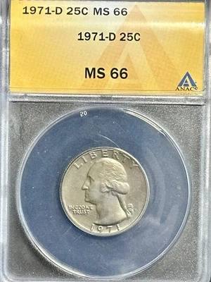 1971-D 25c Washington Quarter MS-66 🇺🇸 Beautiful Toning SEE PHOTOS   - Image 1 of 4
