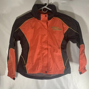 Chaqueta Harley Davidson Mujer Grande Naranja Motocicleta Lluvia Montar Abrigo - Imagen 1 de 7