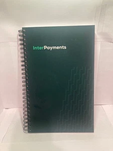 InterPayments Branded Blank Notebook - Black - 8.5 x 5.5in - Spiral Bound - Picture 1 of 2