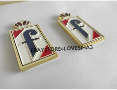 2pcs New pininfarina f emblem metal alfa fiat maserati coupe ferrari f40 308 f50 - Image 1 of 4