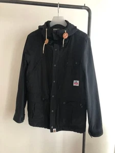 A Bathing Ape BAPE 60/40 Cloth Mountain Parka Jacket Black Size M Japan Vintage - Picture 1 of 4