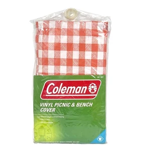 Coleman rot kariert Gingham wiederverwendbare Tischdecke und Bank Vinyl Abdeckung - Bild 1 von 2