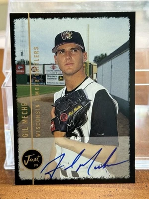 RARE! 1999 Just Minors Auto Black Border /50 Gil Meche Wisconsin Timber Rattlers - Image 1 of 2