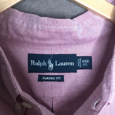 Ralph Lauren Shirt Mens 4XB Big Pink Oxford Button Long Sleeve Cotton Classic - Image 1 of 4