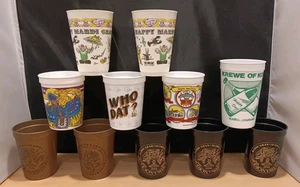 Lot Of 11 Vintage 1980s Mardi Gras, New Orleans, Slidell LA Louisiana Cups - Picture 1 of 24