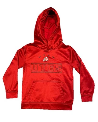 Utah Utes Gen2 Pullover Hoodie Youth Large (7) Red - Image 1 of 4