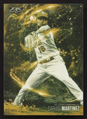 2018 Topps Fire Carlos Martinez Flamethrowers Gold Minted #FT-12 Card - Image 1 of 2