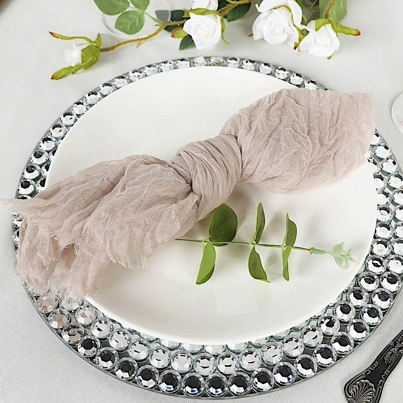 50 Gauze Cheesecloth Cotton DINNER NAPKINS Party Table Decorations - Image 1 of 1