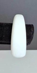 Vintage White Chunky Acrylic Unique Shape Cuff Bracelet - Picture 1 of 6
