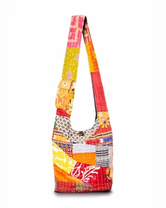 Kathmandu Collection Schultertasche Kantha Patchwork Handarbeit Baumwolle aus Nepal - Bild 1 von 9